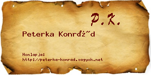 Peterka Konrád névjegykártya