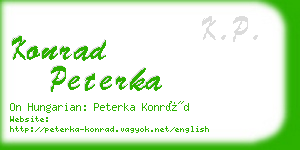 konrad peterka business card